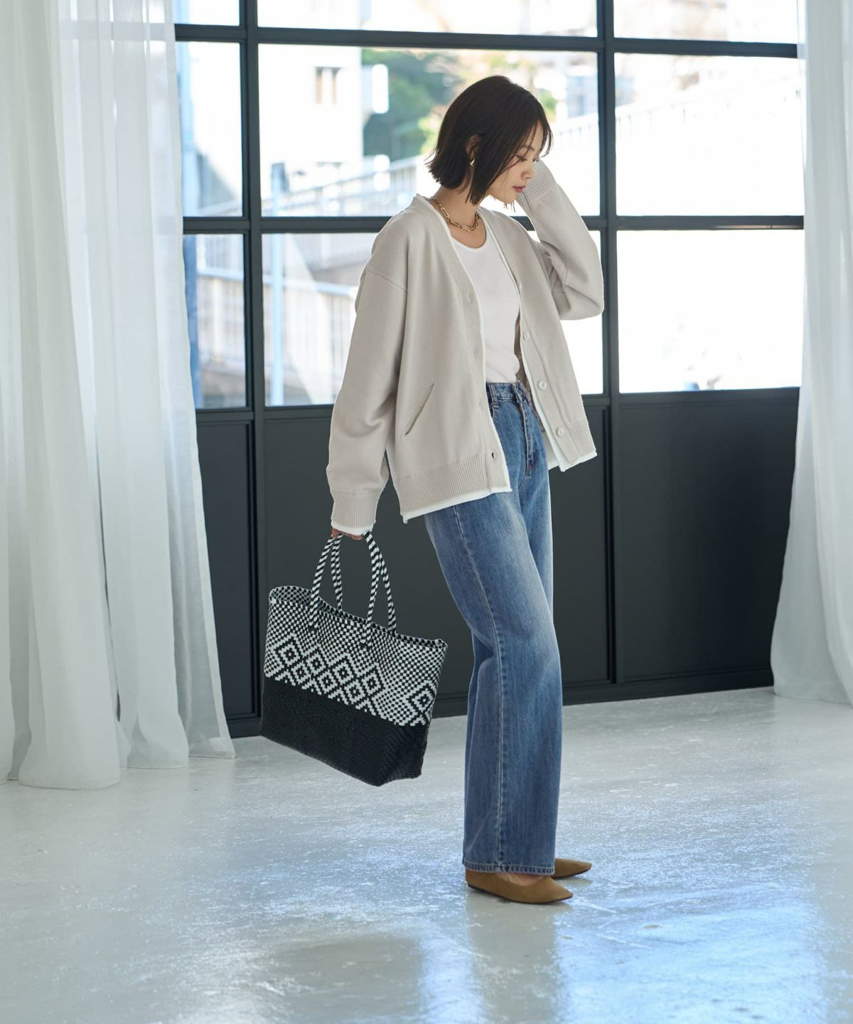 着用イメージ 167㎝　ブライトグレー