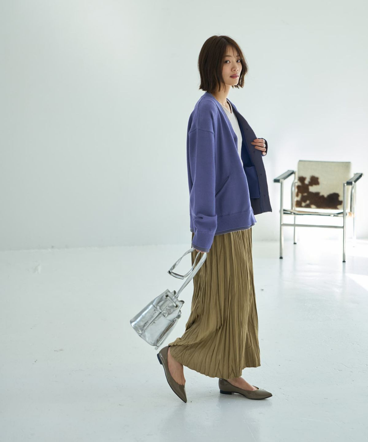 着用イメージ 167㎝　アイリスブルー