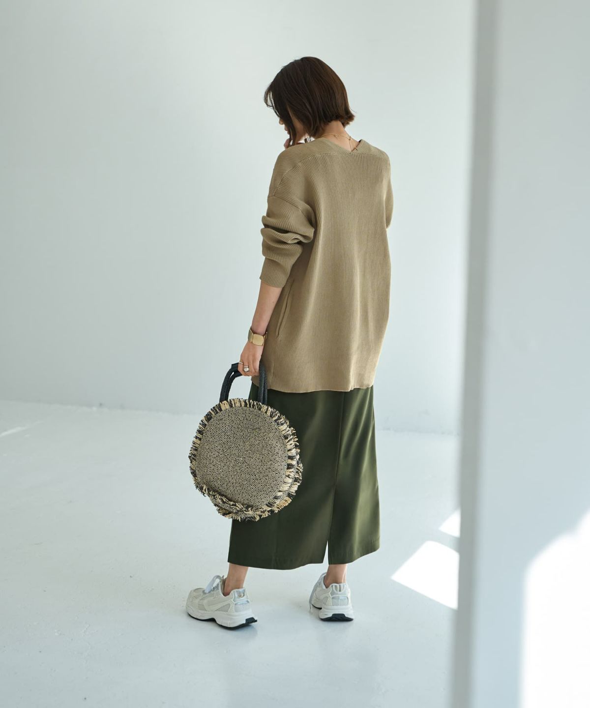 着用イメージ 167cm オリーブ