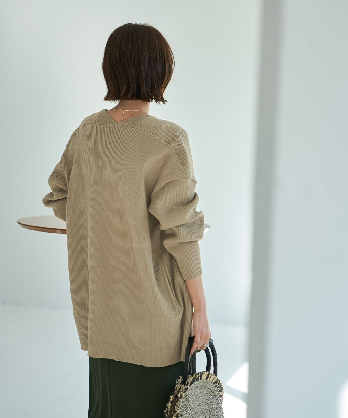 着用イメージ 167cm オリーブ