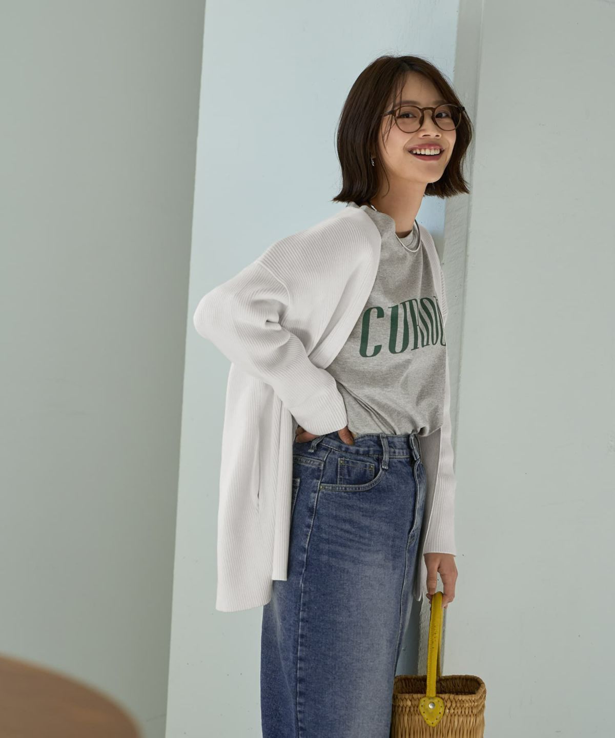 着用イメージ 167cm ホワイト