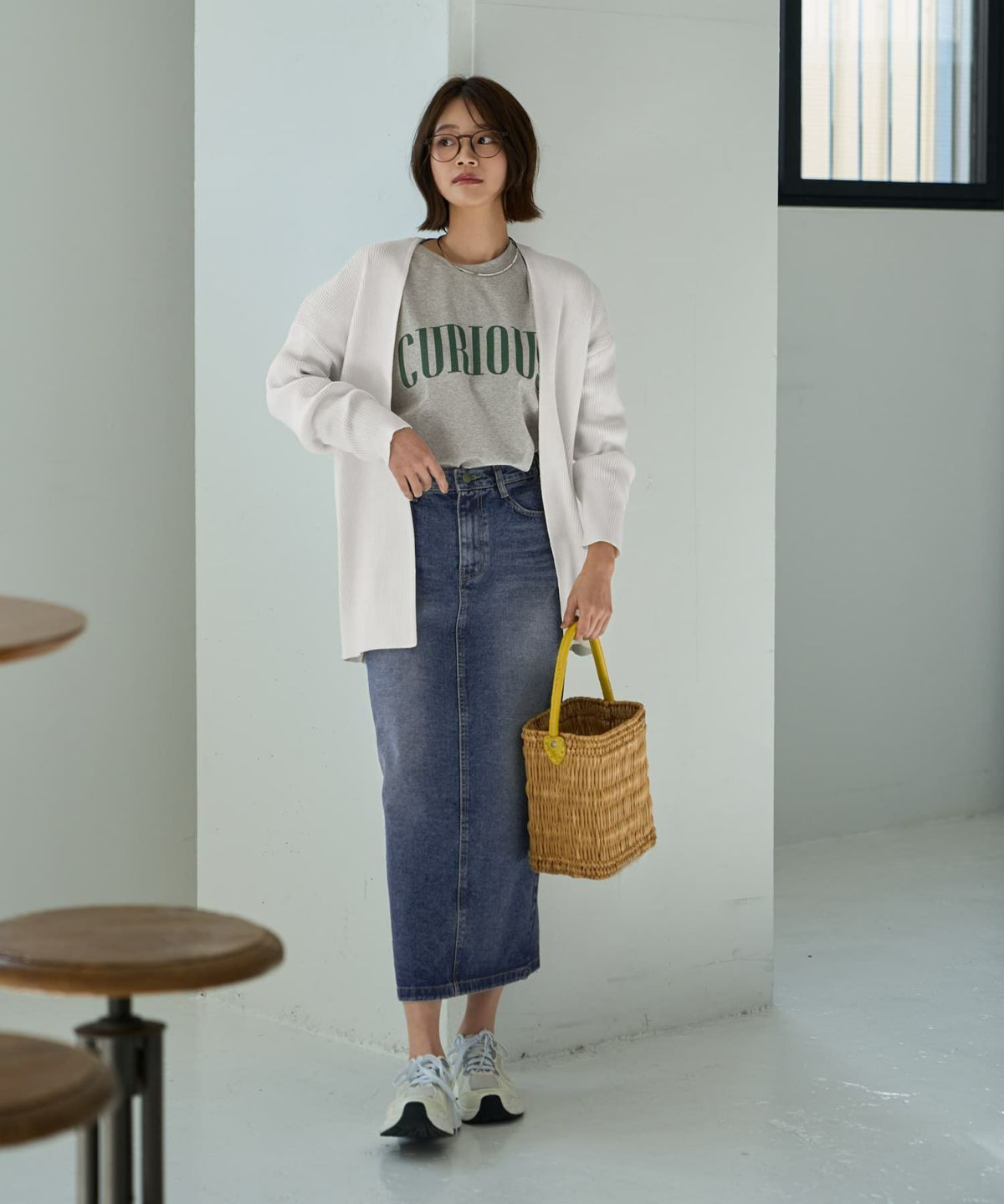 着用イメージ 167cm ホワイト