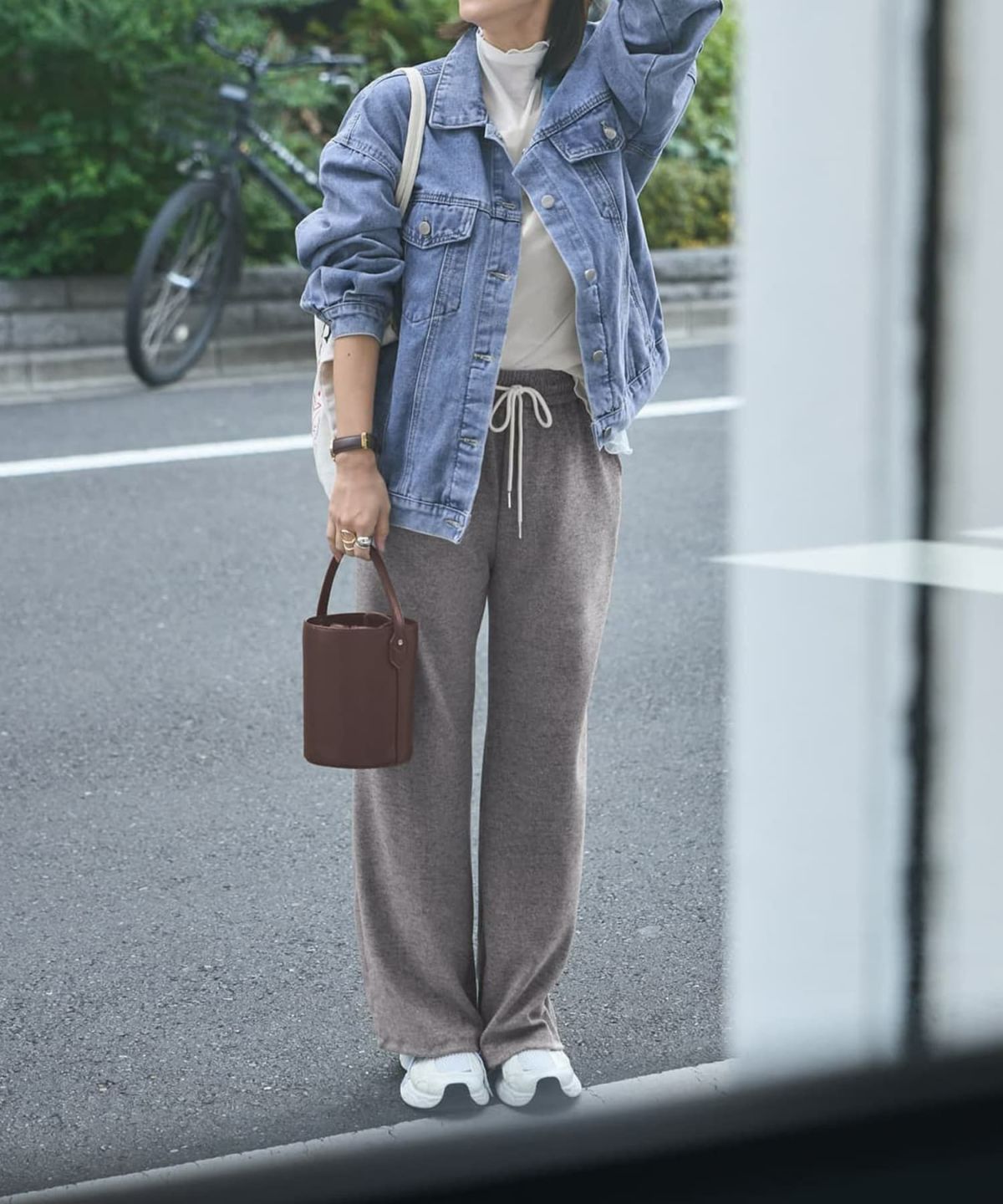 着用イメージ 167cm ホワイト