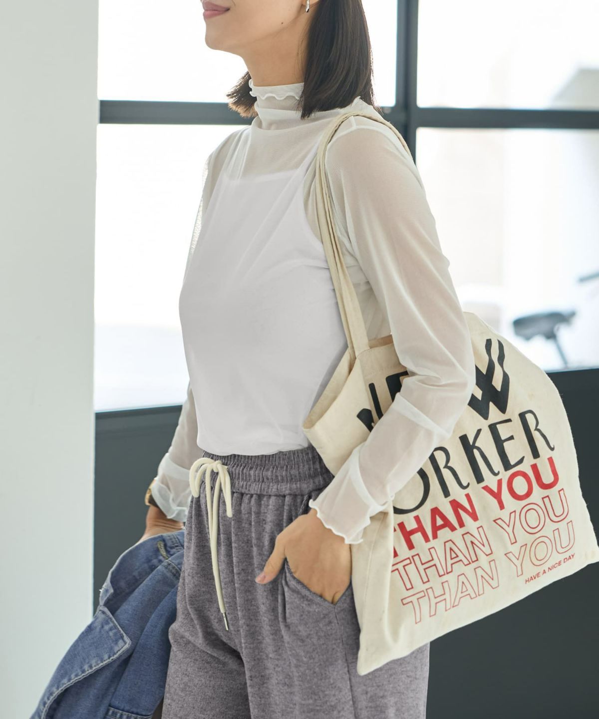 着用イメージ 167cm ホワイト