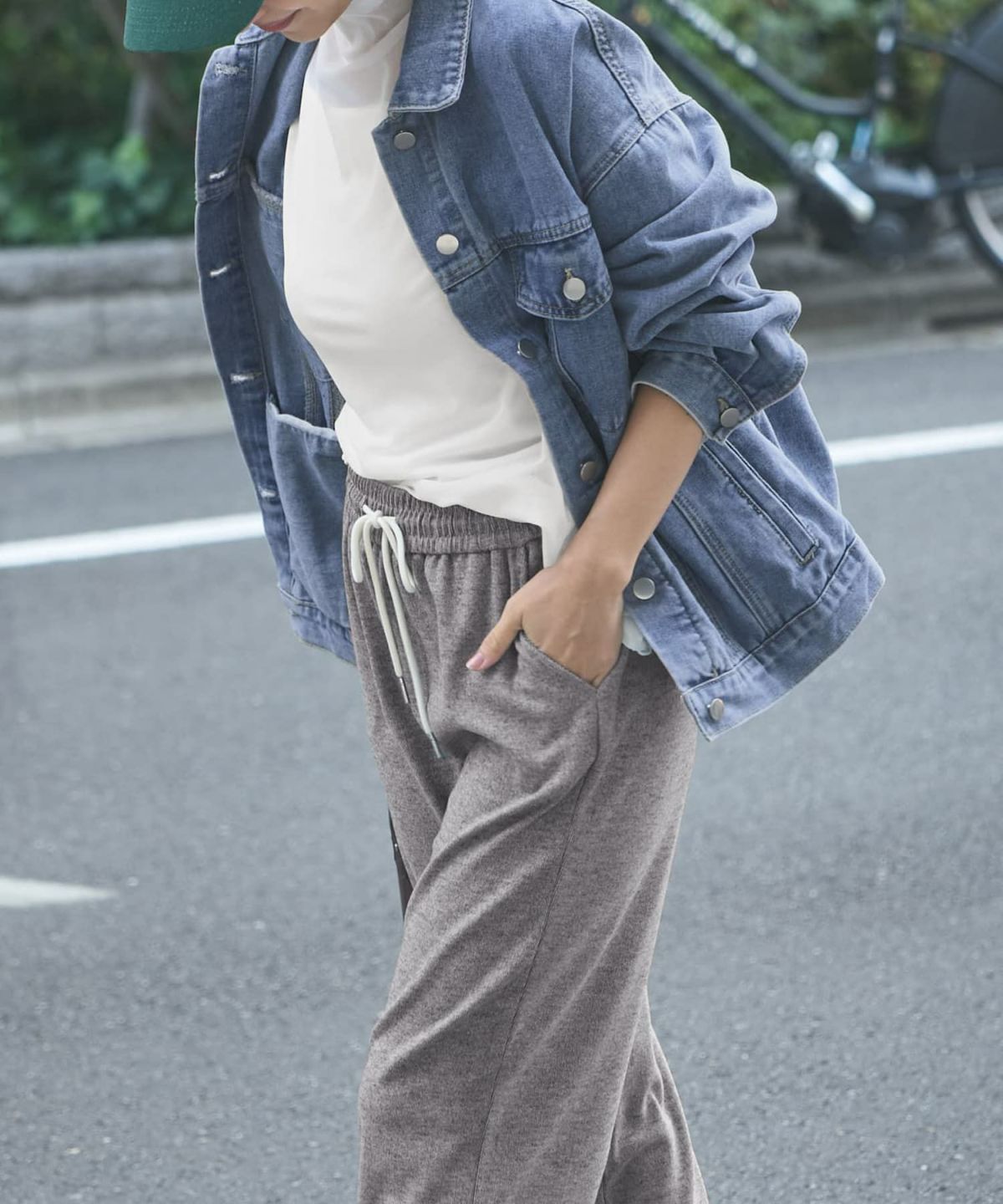 着用イメージ 167cm ホワイト