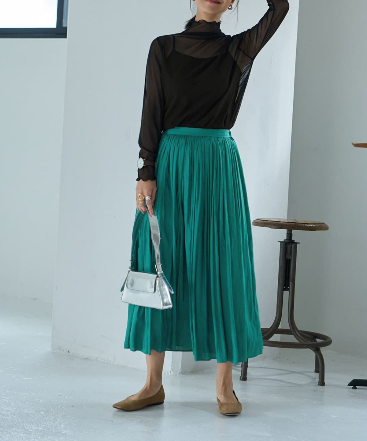 着用イメージ 167cm ブラック