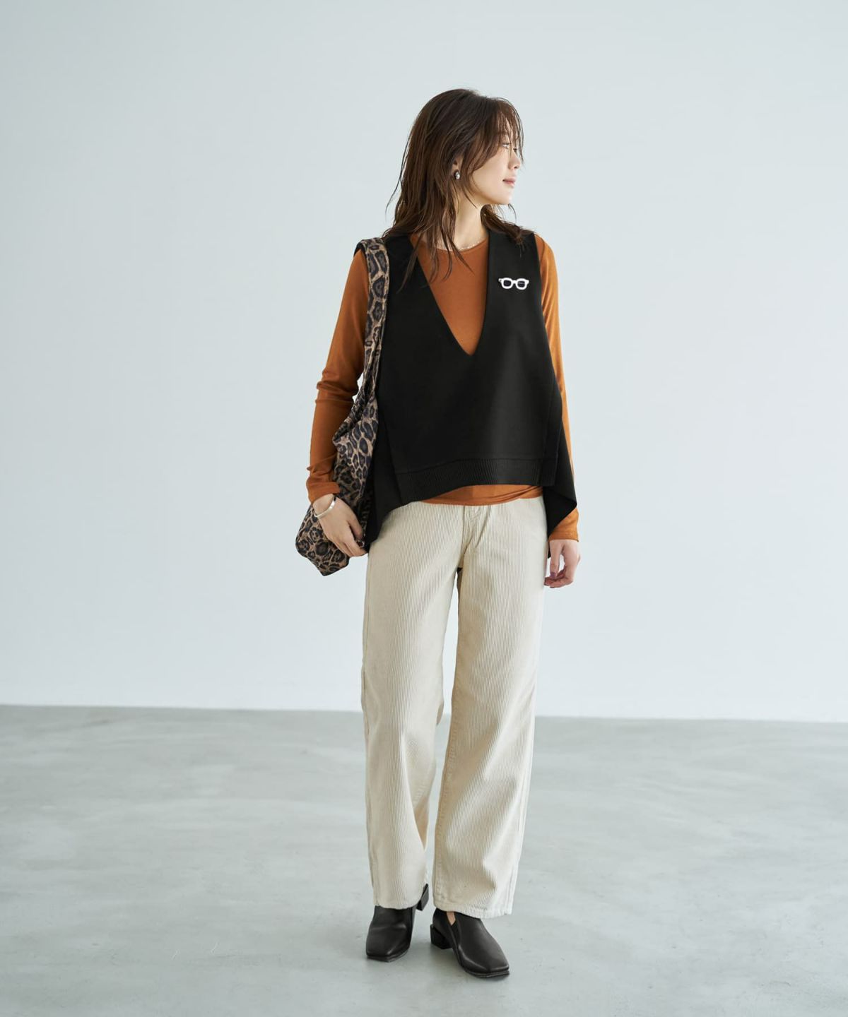 着用イメージ 166cm ブラック