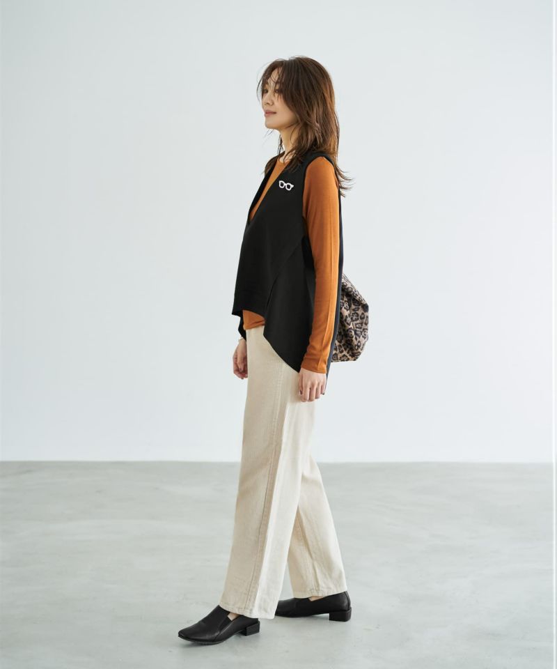 LUXE】前後差テールVネックベスト | おしゃれな大人レディース