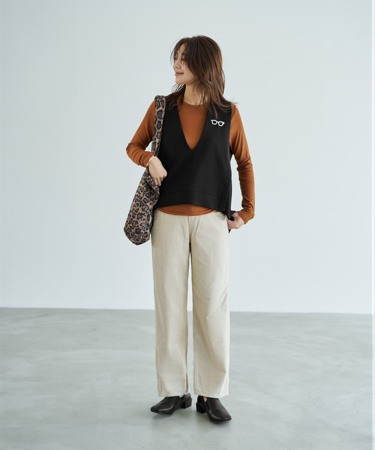 着用イメージ 166cm ブラック