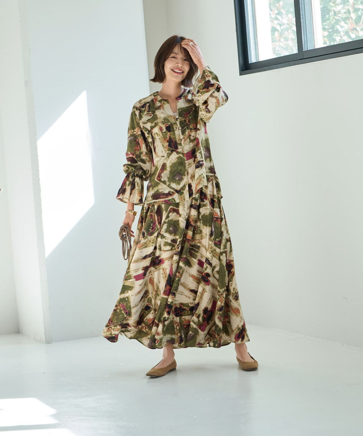 着用イメージ 167㎝　カーキミックス