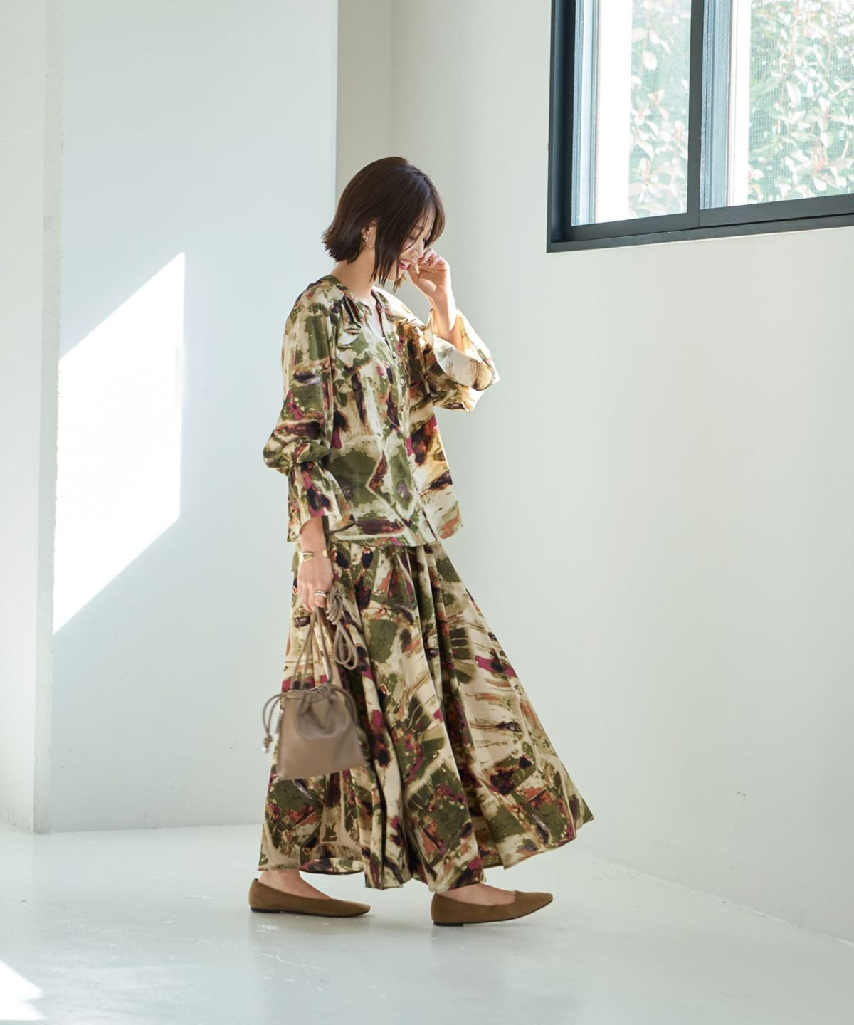 着用イメージ 167㎝　カーキミックス