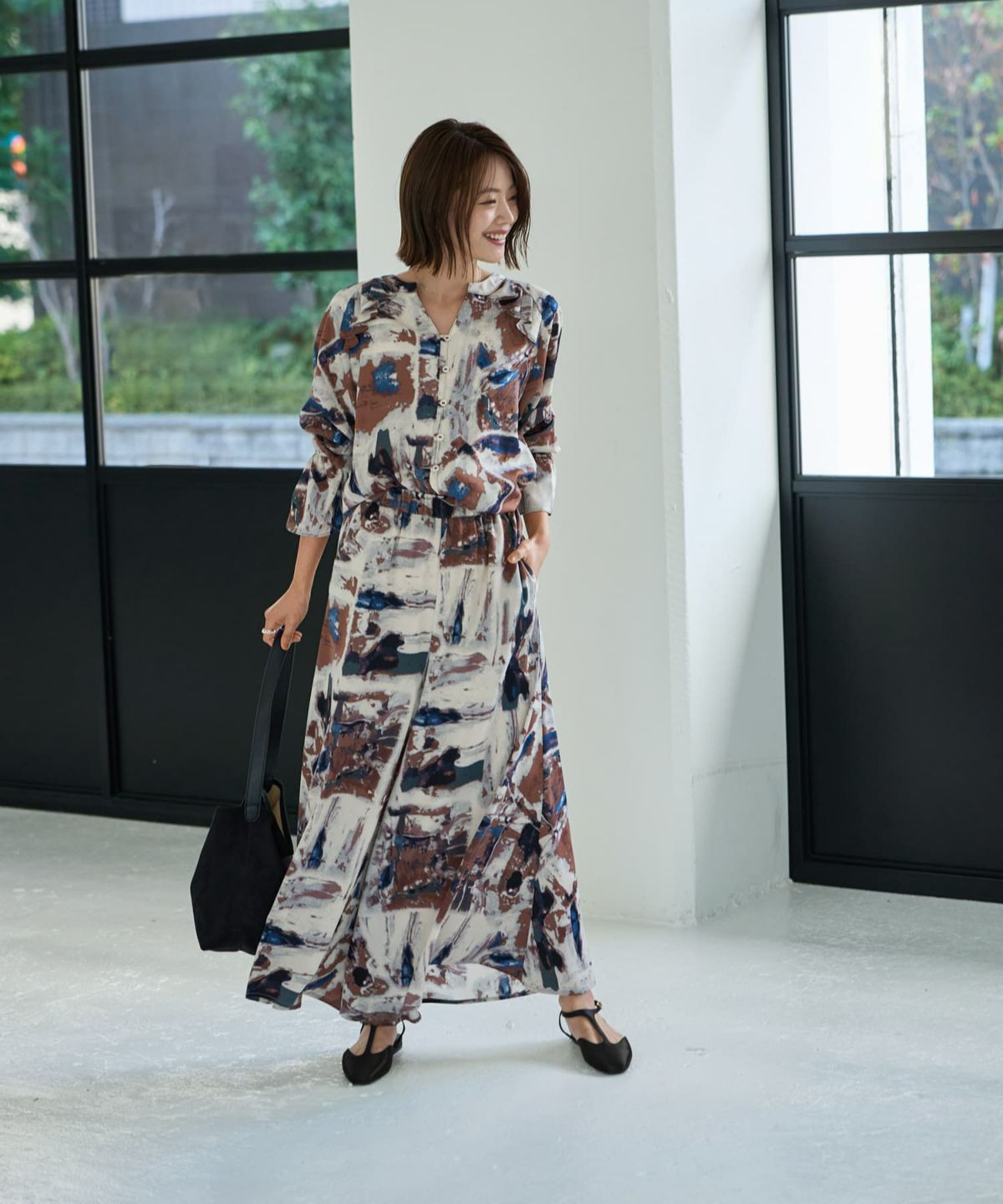 着用イメージ 167㎝　ブルーミックス