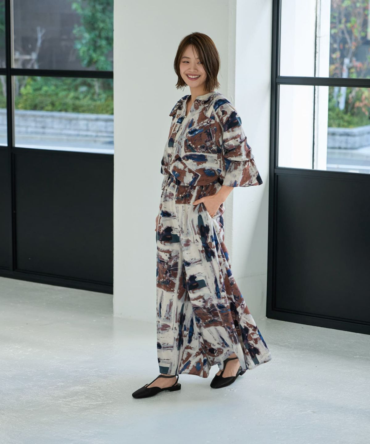 着用イメージ 167㎝　ブルーミックス