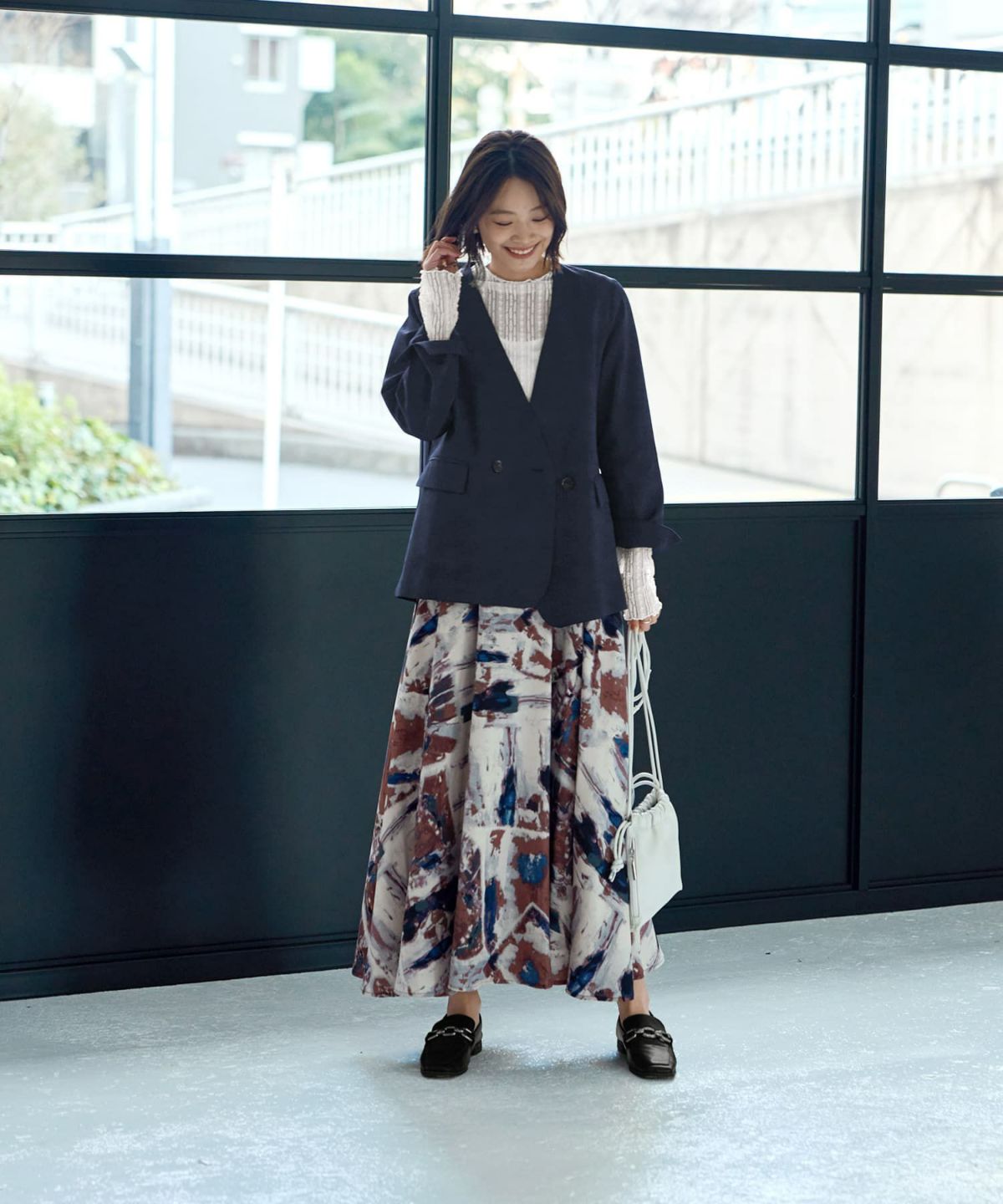 着用イメージ 167㎝　02サイズ　ブルーミックス