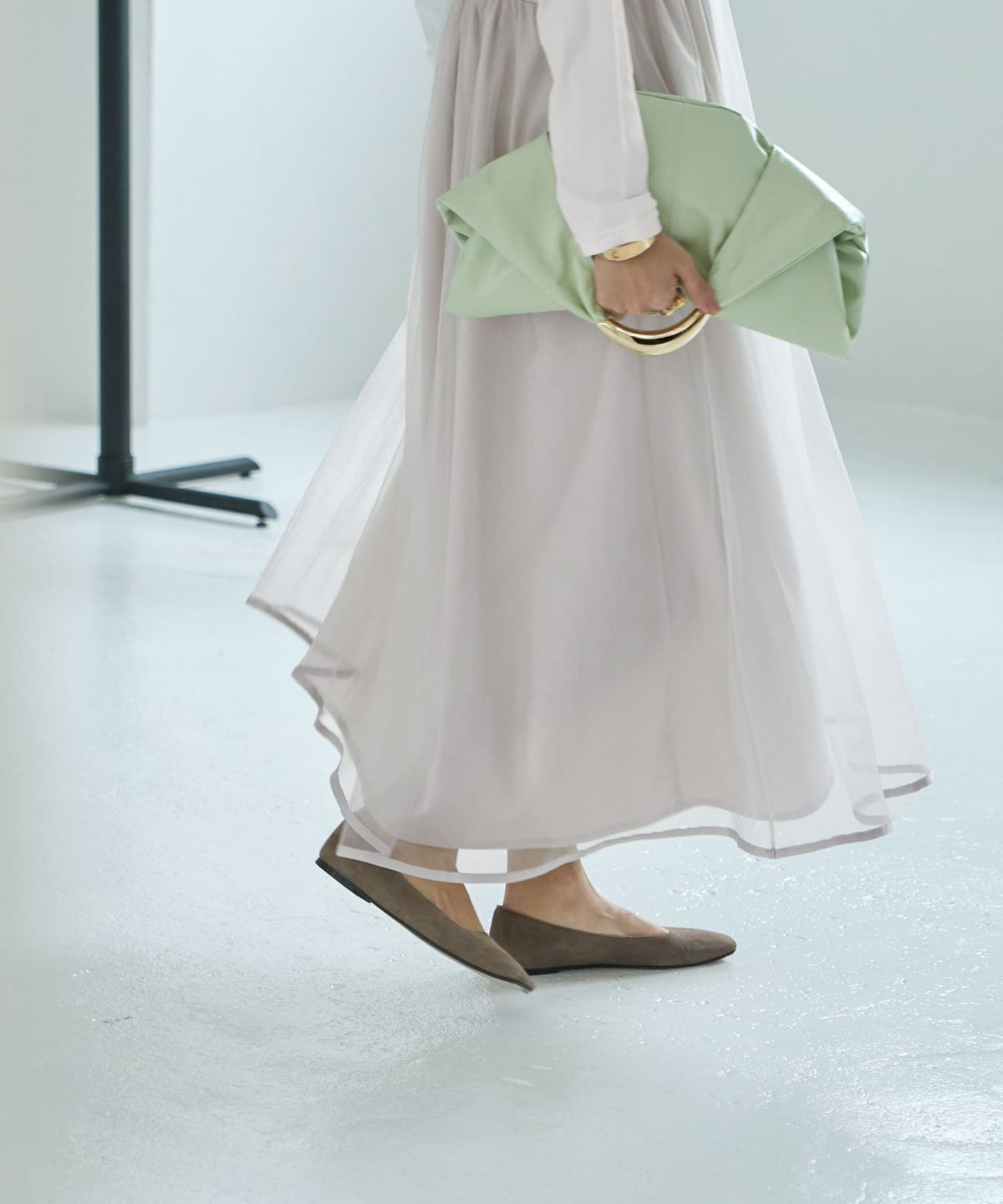 着用イメージ 167cm ライトグレー