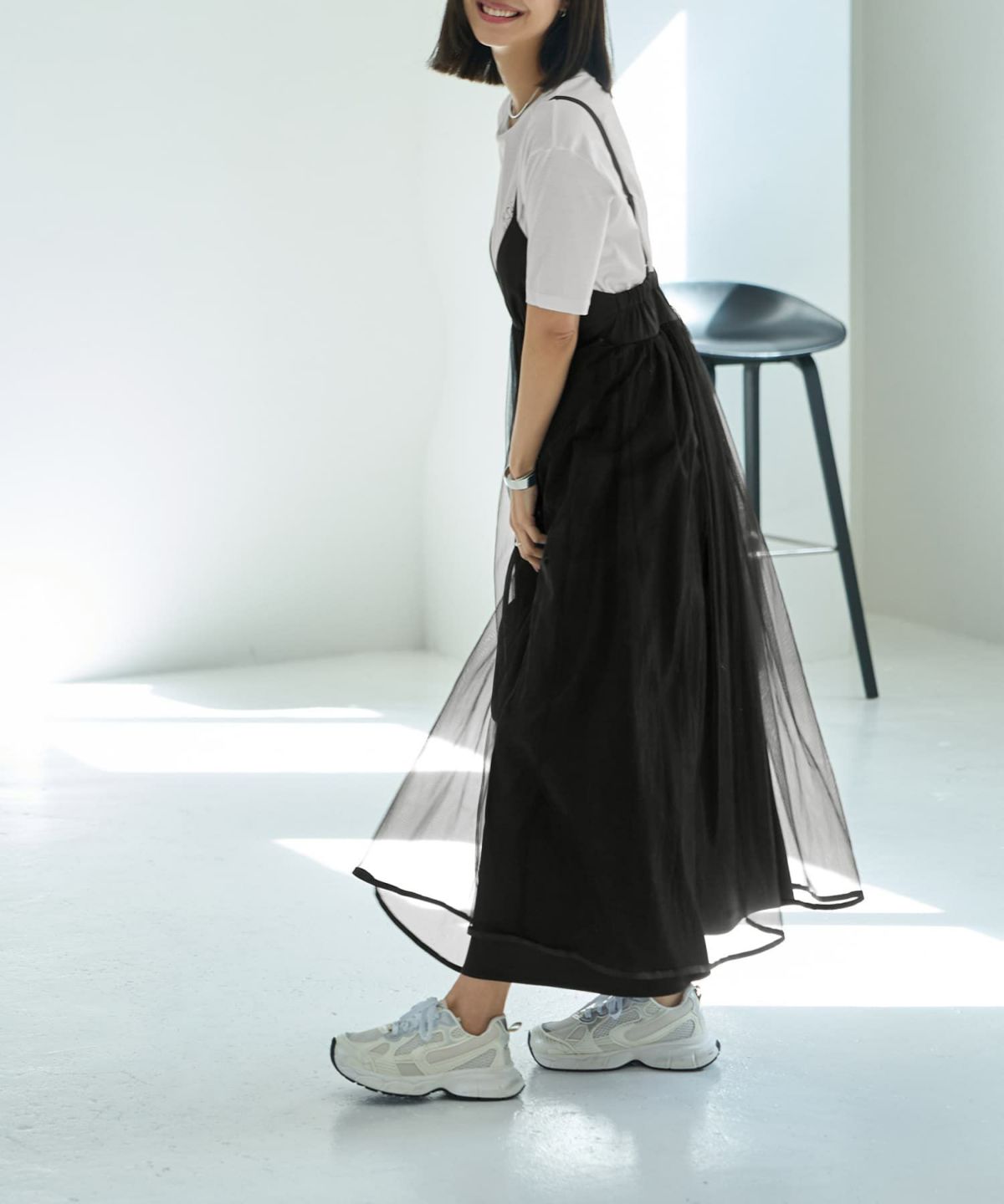 着用イメージ 167cm ブラック