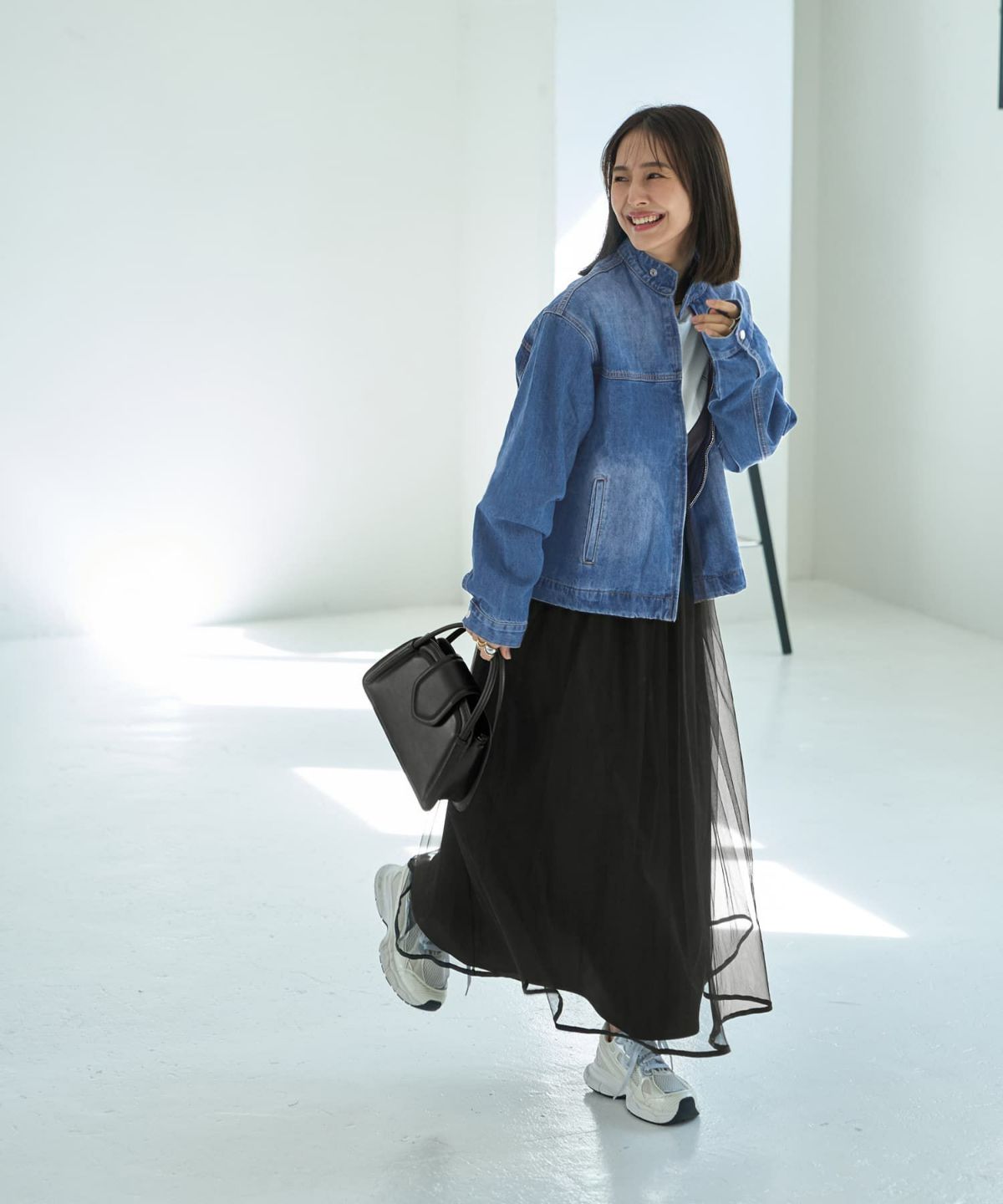 着用イメージ 167cm ブラック