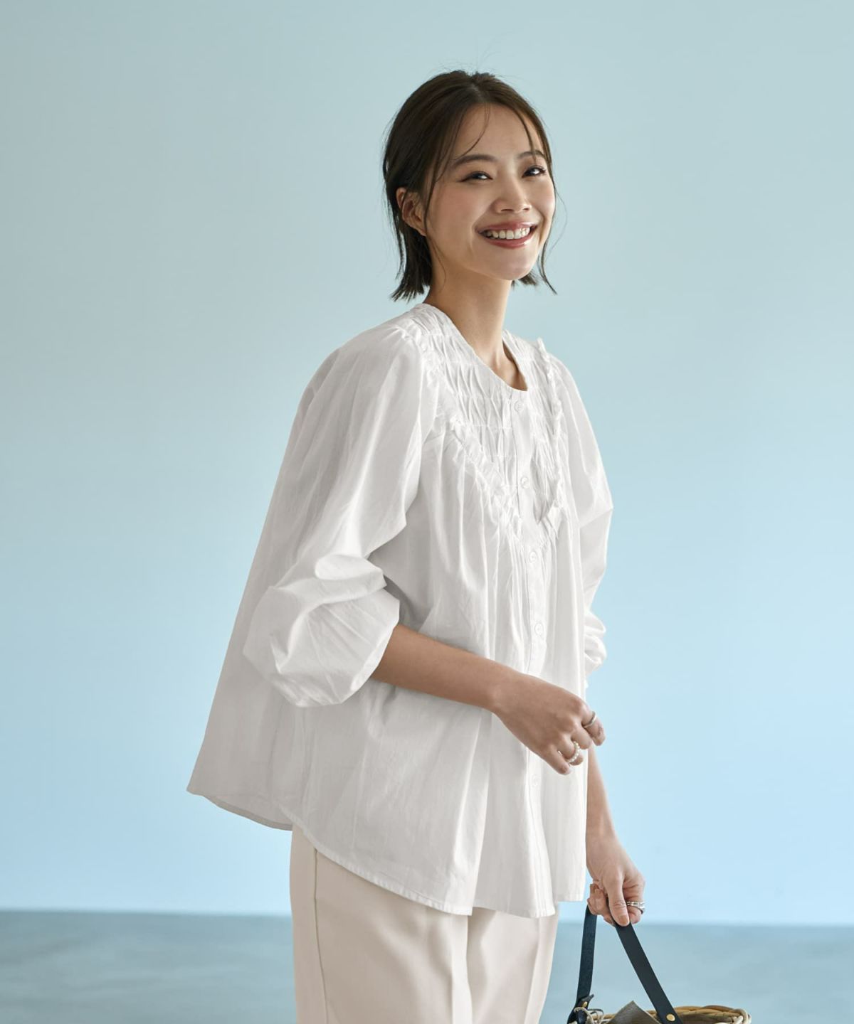 着用イメージ 167cm ホワイト