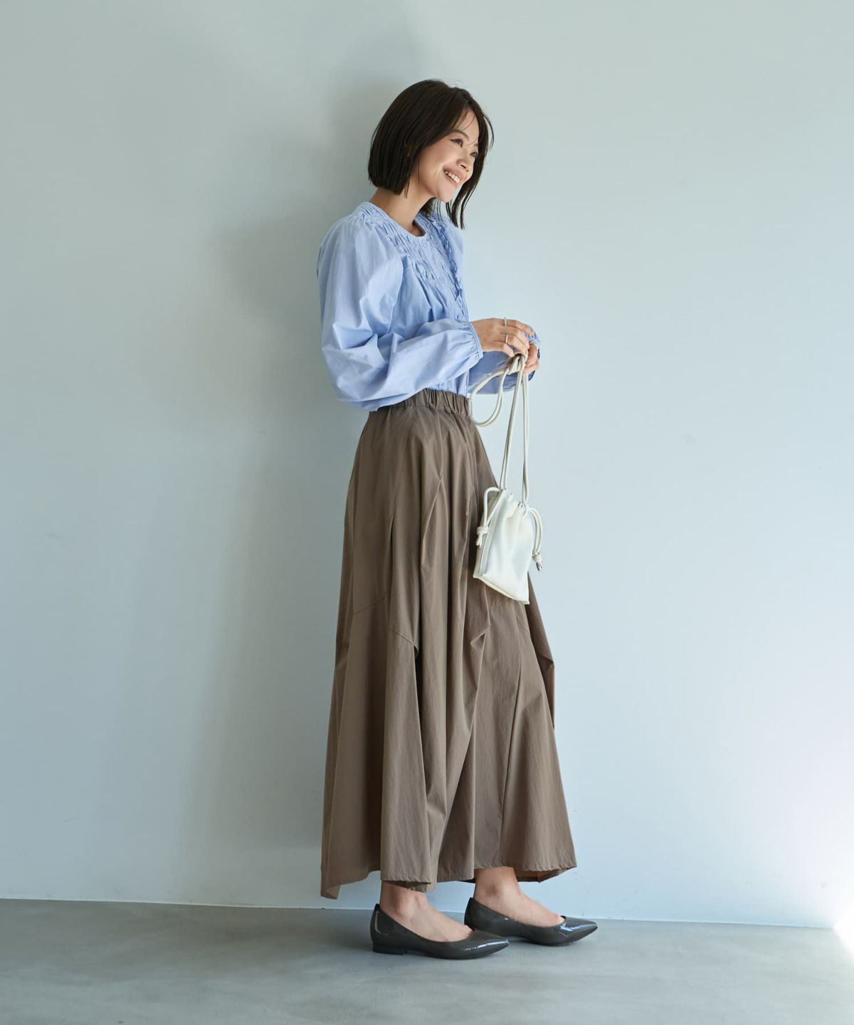 着用イメージ 167cm ライトブルー