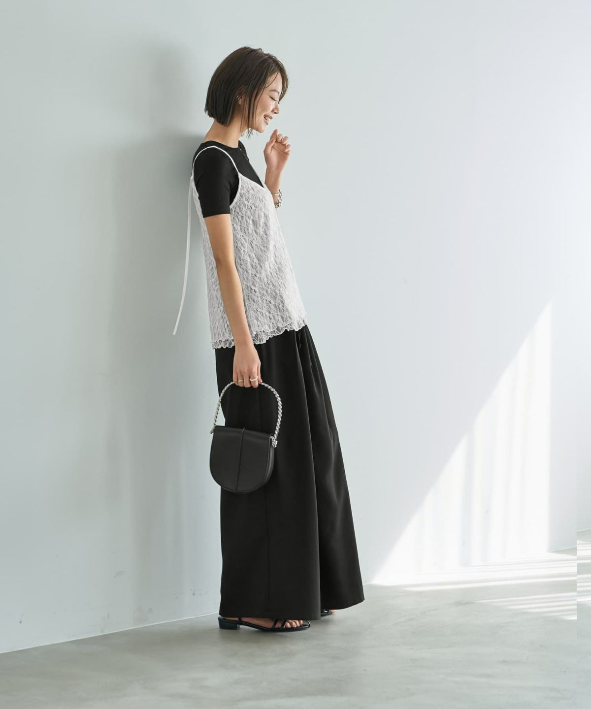 着用イメージ 167cm ホワイト