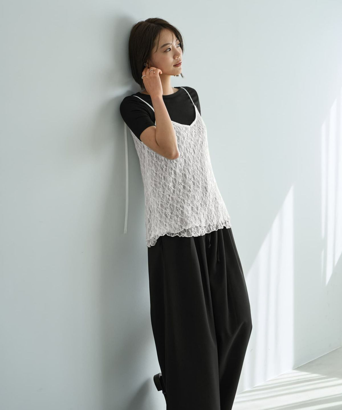 着用イメージ 167cm ホワイト