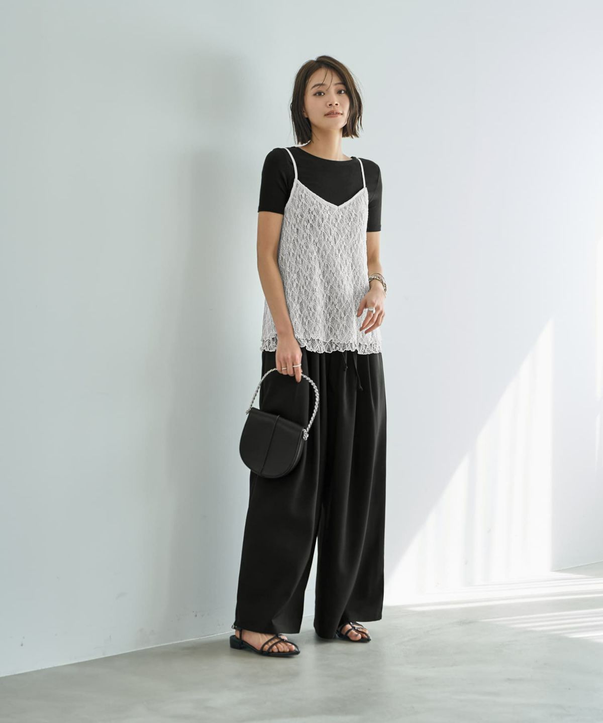 着用イメージ 167cm ホワイト