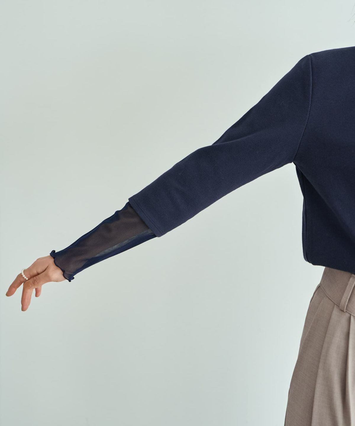着用イメージ 167cm ネイビー
