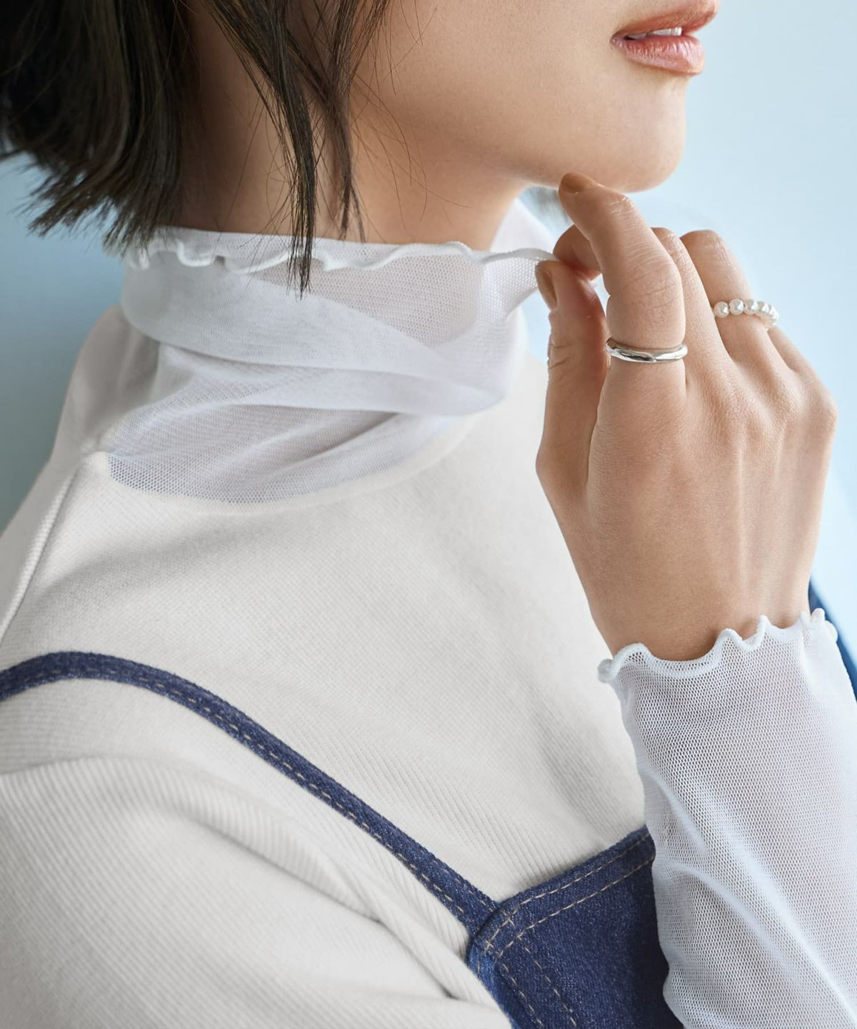 着用イメージ 167cm ホワイト