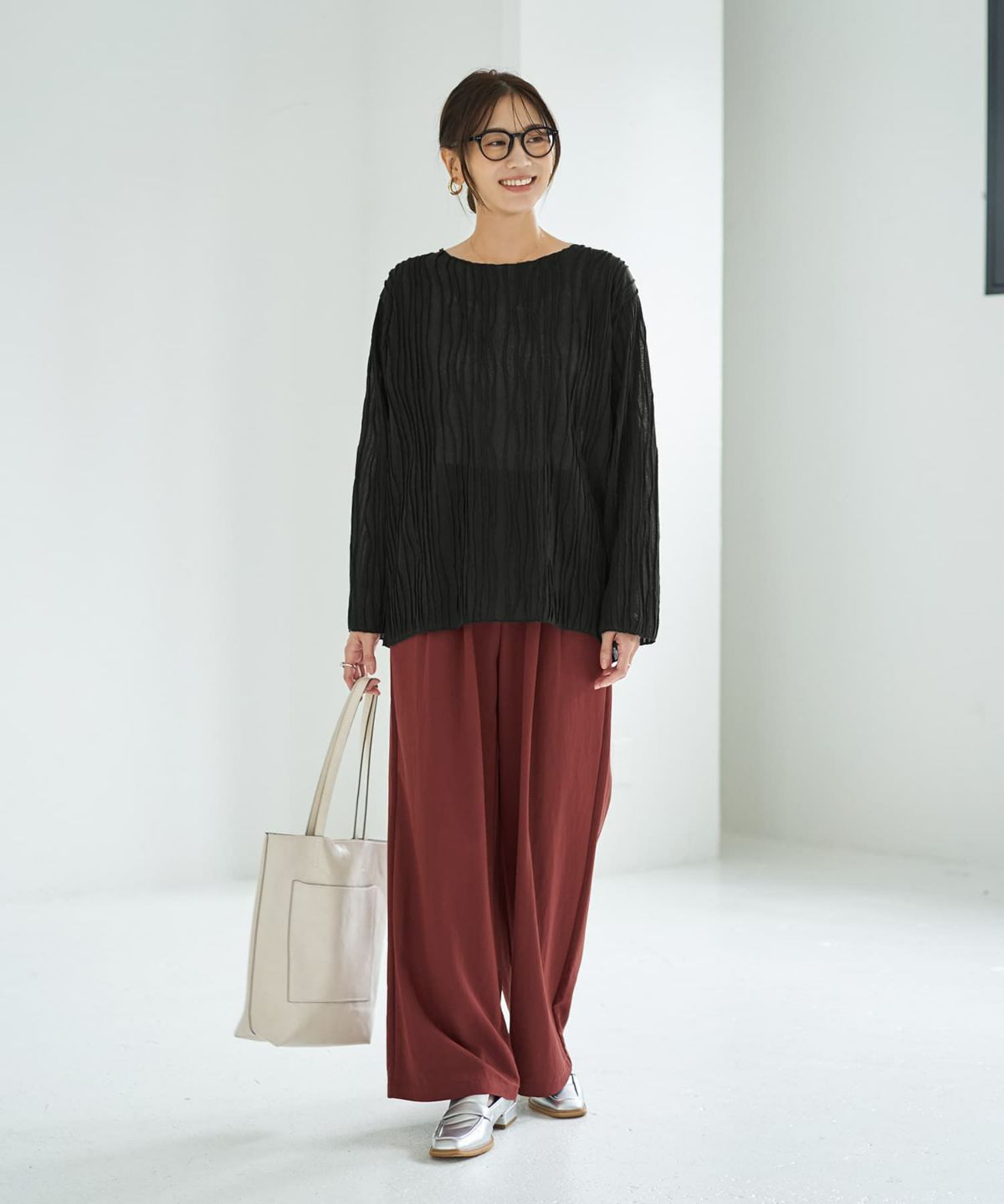 着用イメージ 166cm ブラック