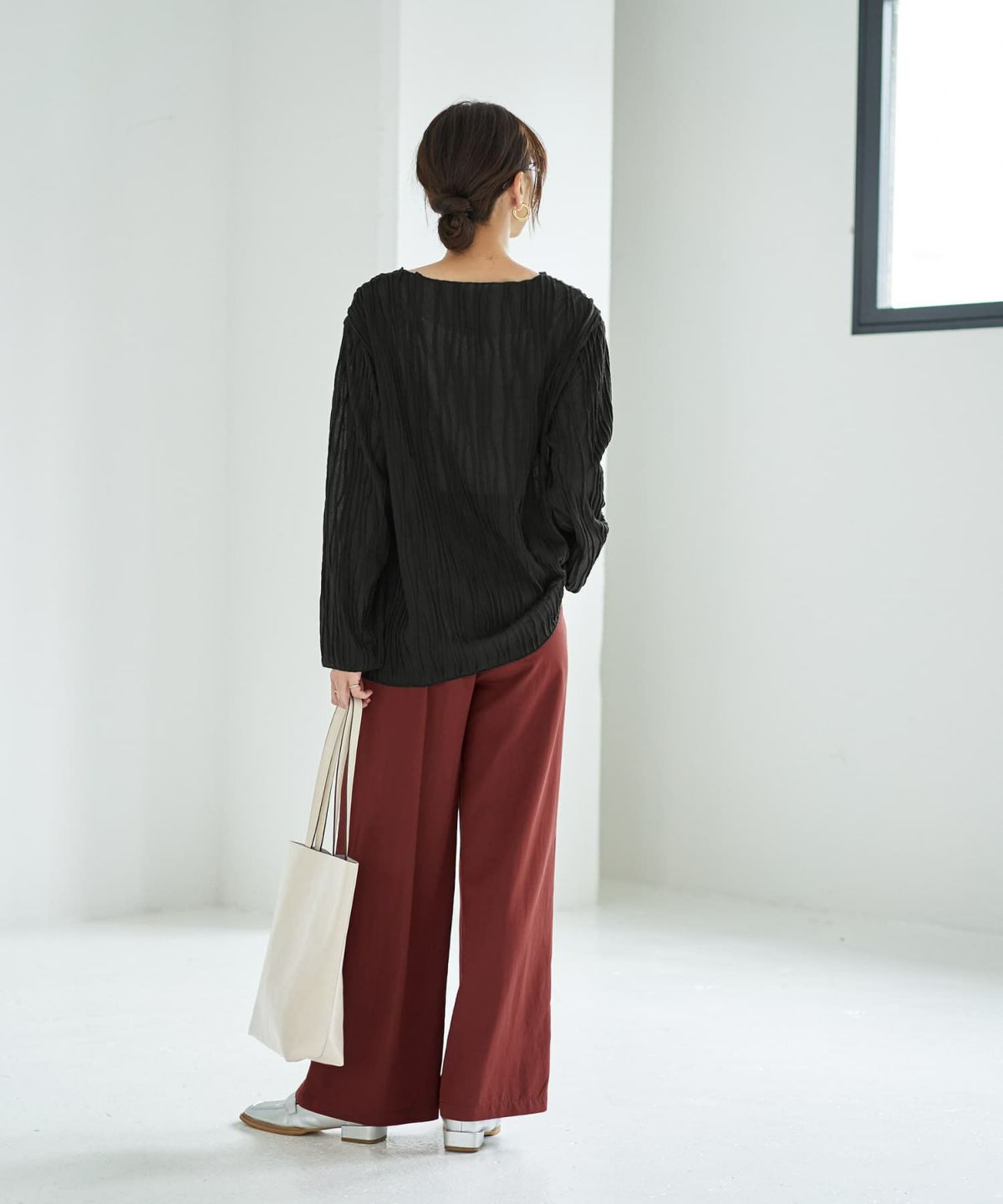 着用イメージ 166cm ブラック