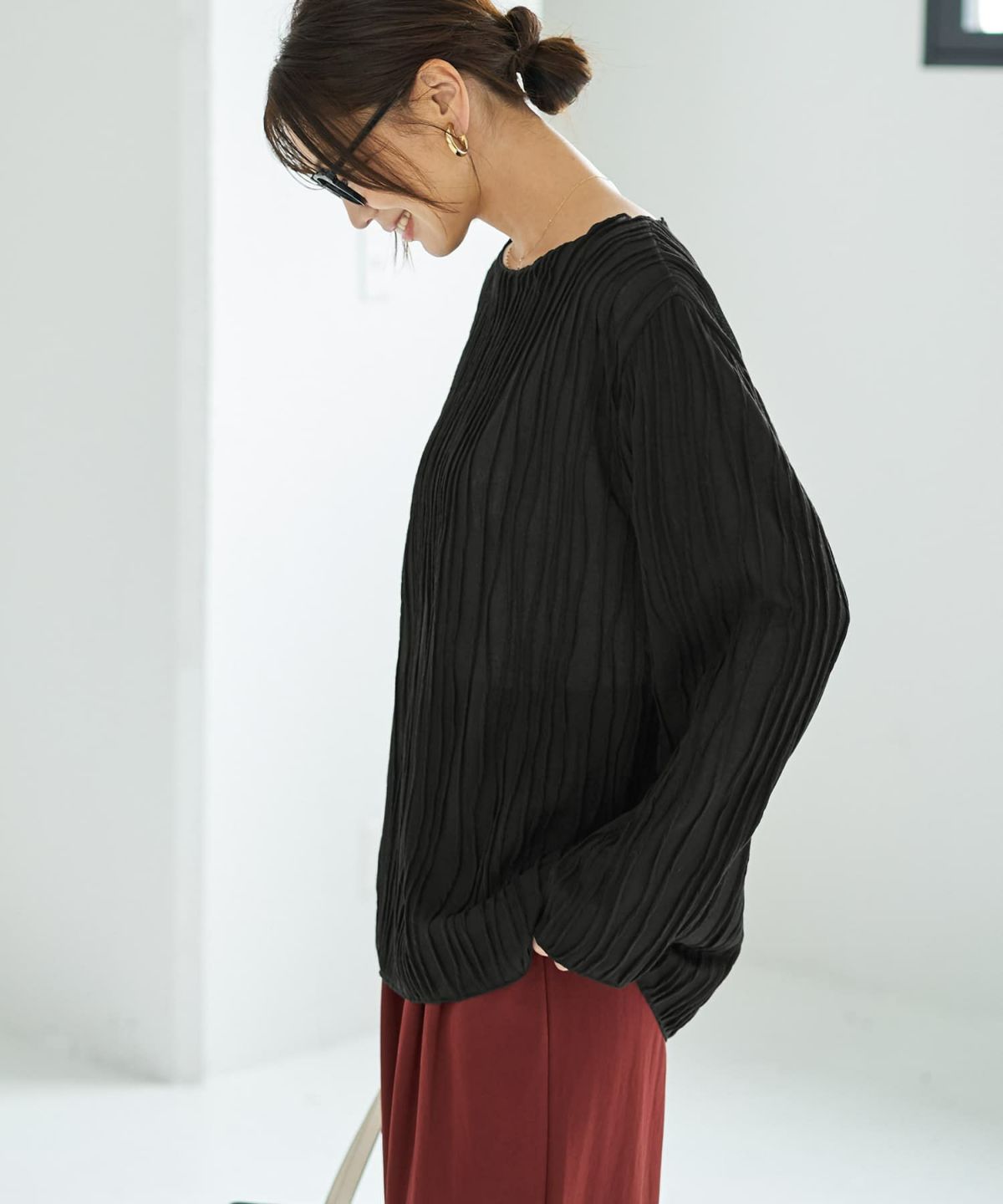 着用イメージ 166cm ブラック