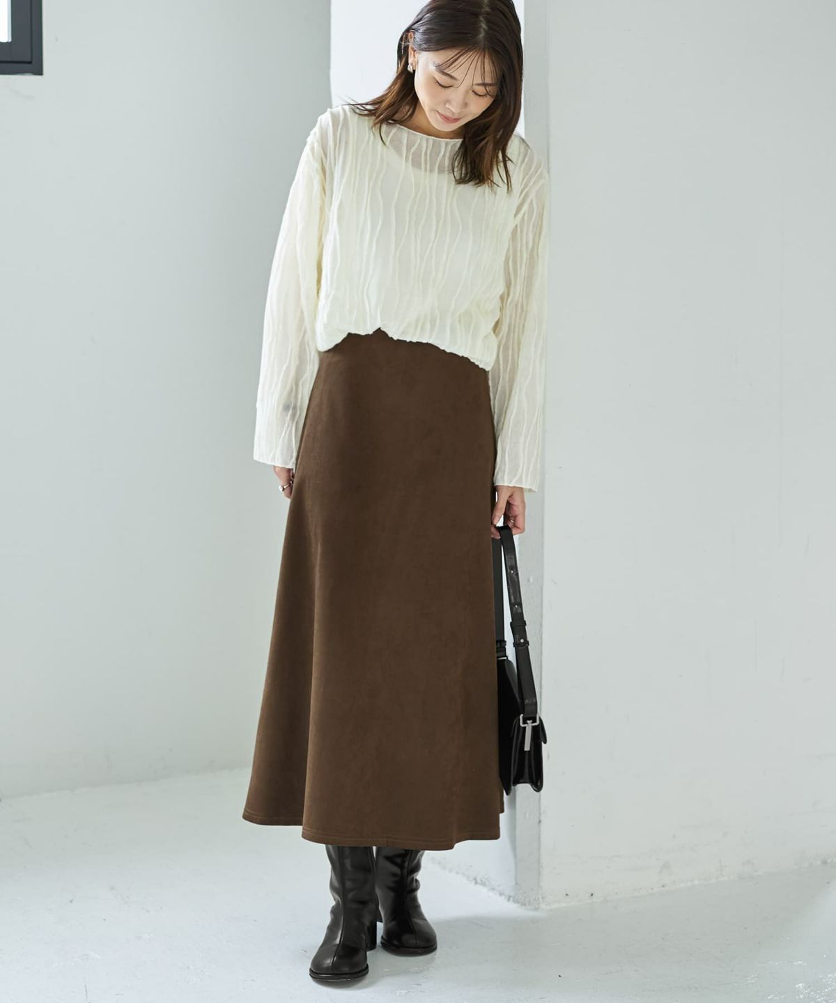 着用イメージ 166cm クリーム