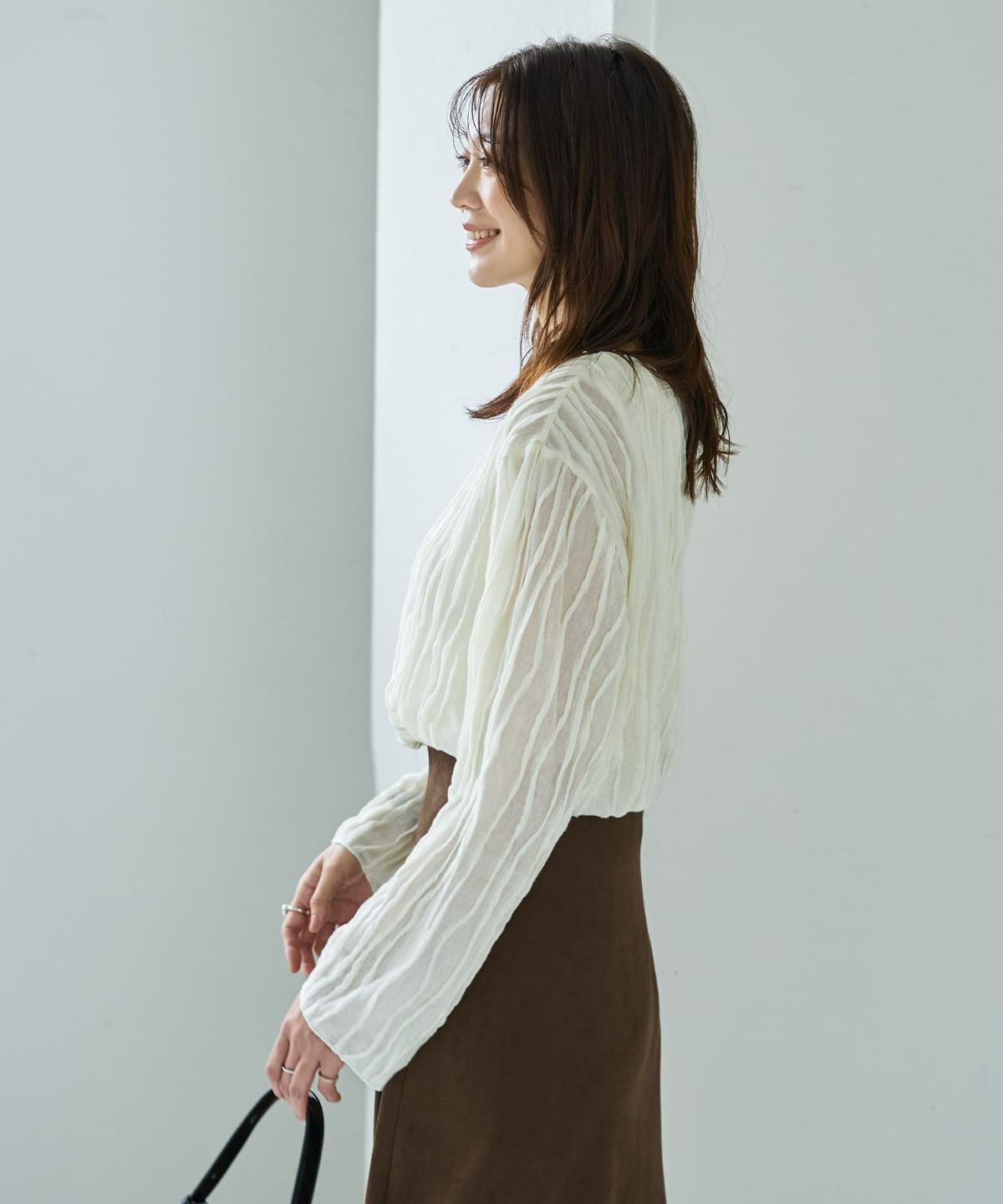 着用イメージ 166cm クリーム