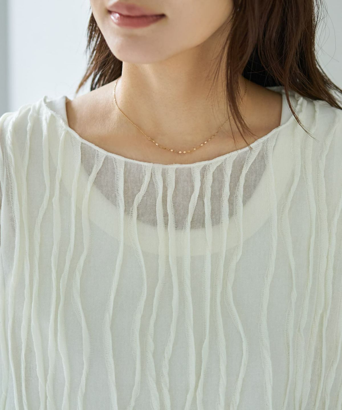 着用イメージ 166cm クリーム