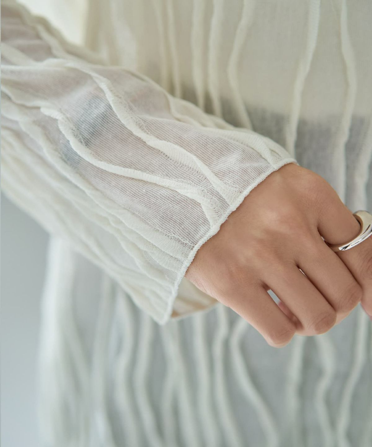 着用イメージ 166cm クリーム