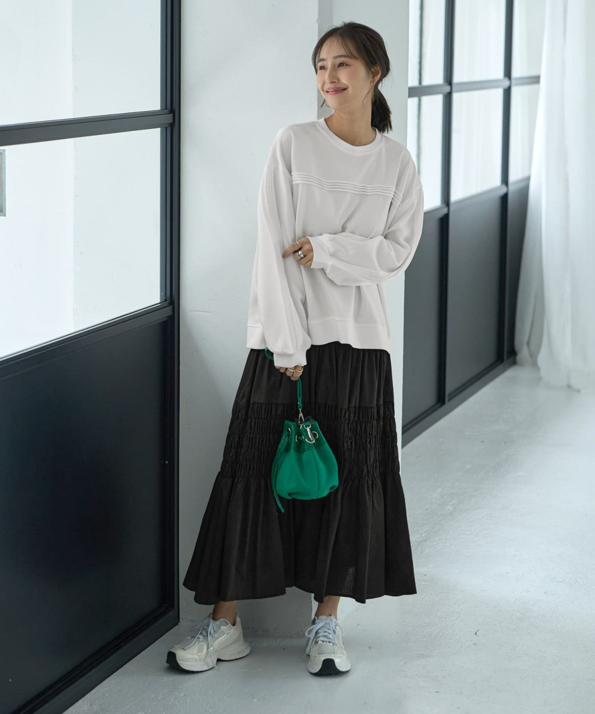 着用イメージ 167cm ブラック