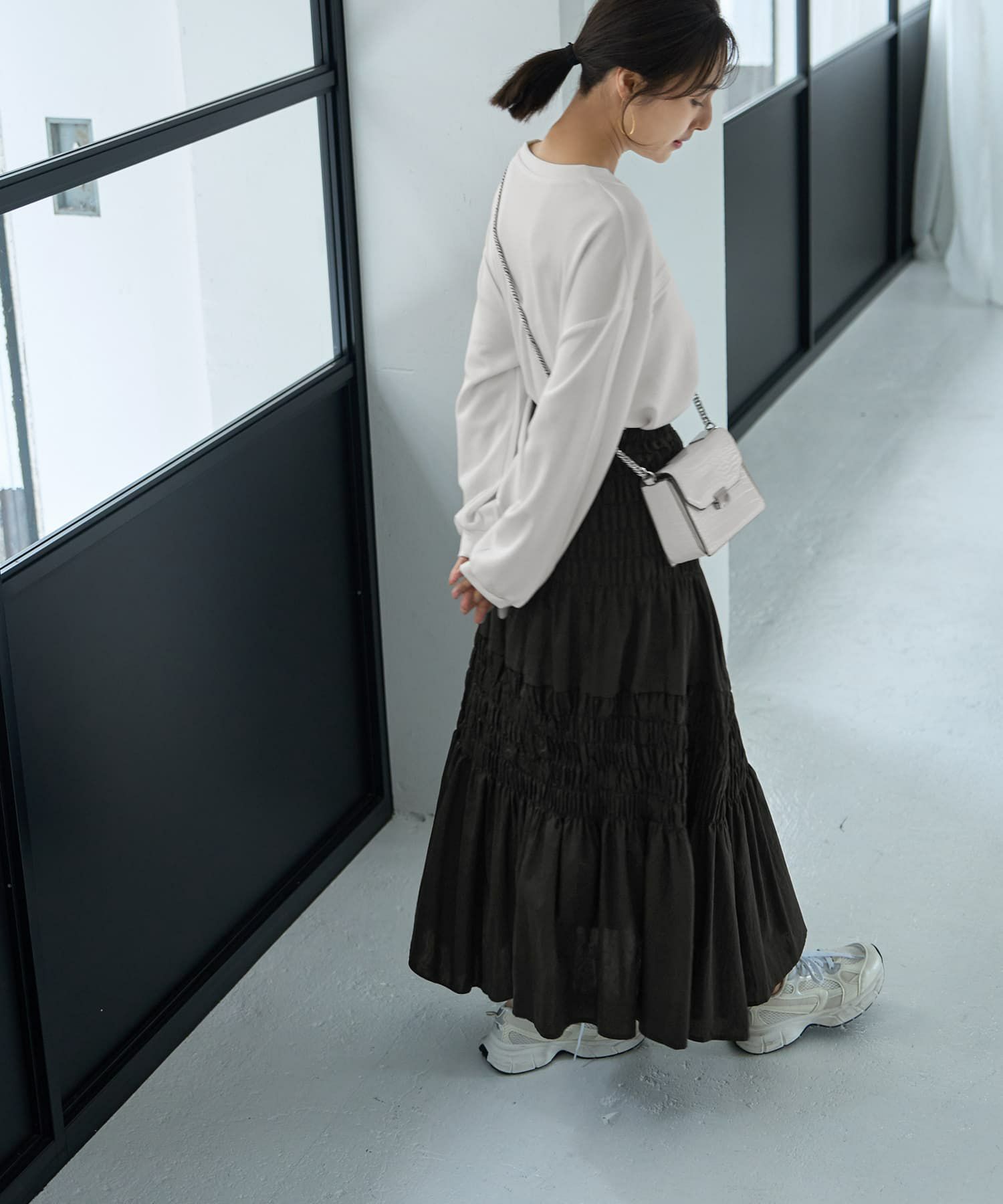 着用イメージ 167cm ブラック