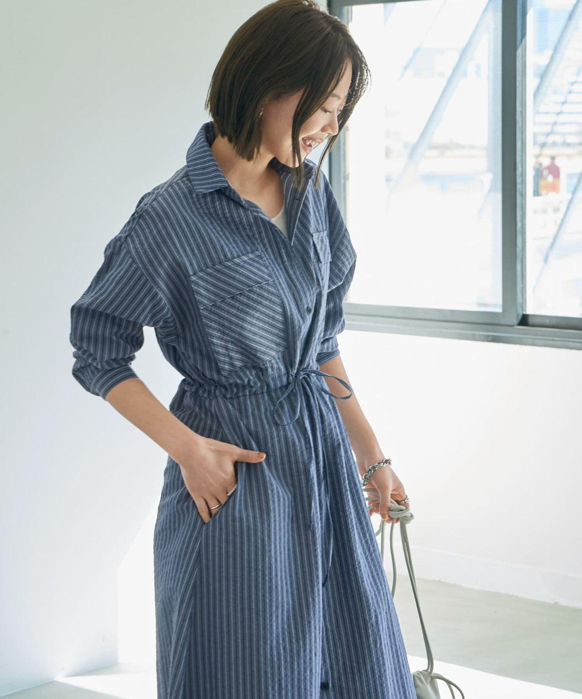 着用イメージ 167cm ０２サイズ ブルー