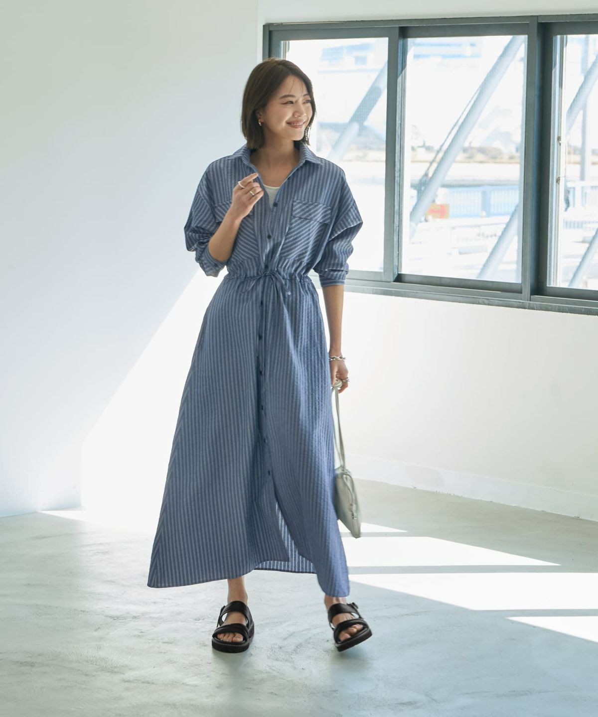 着用イメージ 167cm ０２サイズ ブルー