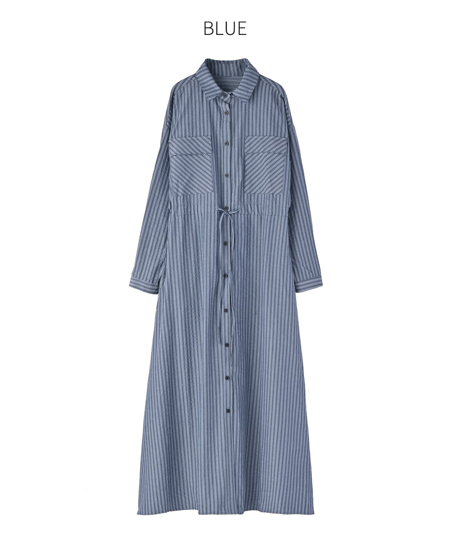 LUXE】交互ストライプ柄シャツワンピース | おしゃれな大人レディース  