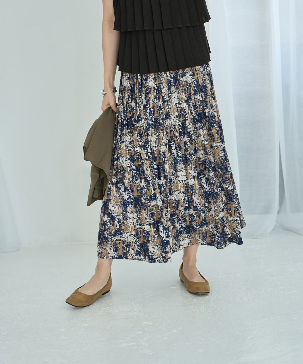 着用イメージ 166cm ネイビーミックス