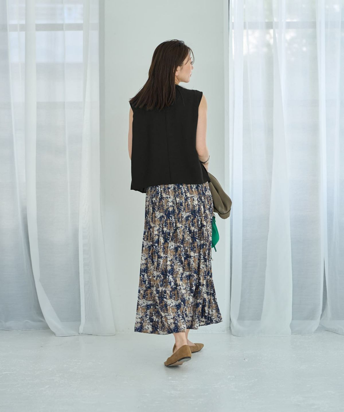 着用イメージ 166cm ネイビーミックス