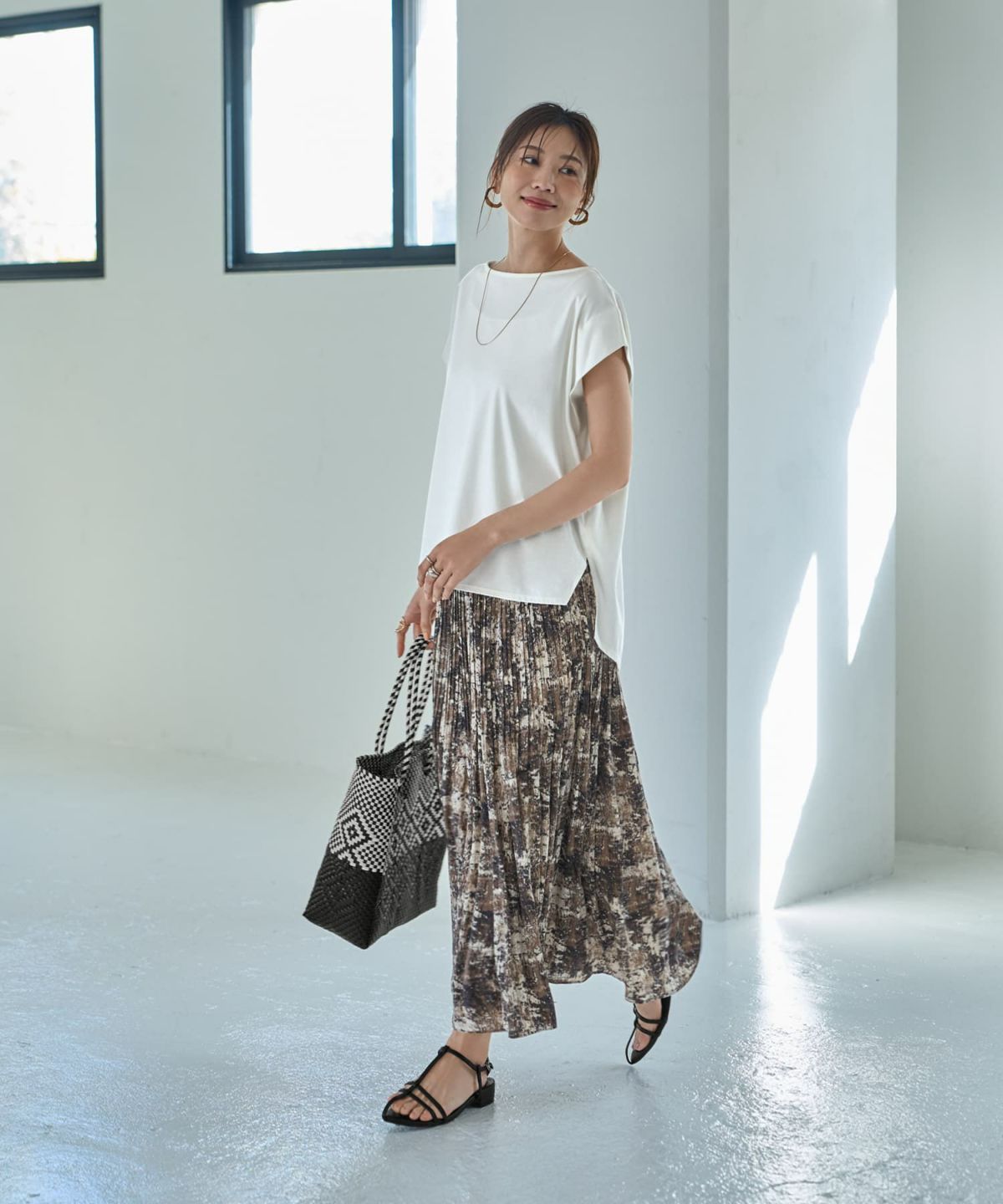 着用イメージ 166cm ブラックミックス