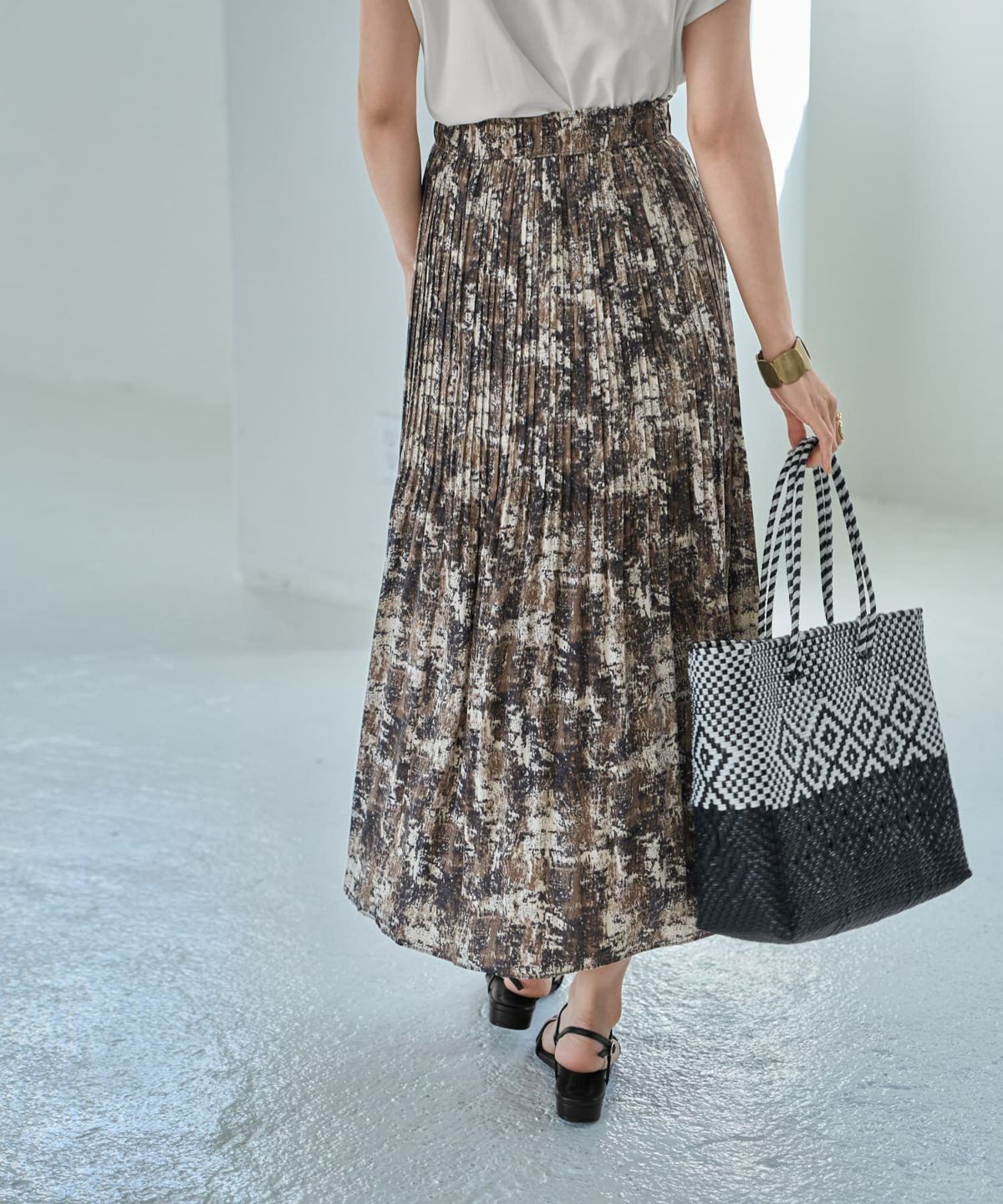 着用イメージ 166cm ブラックミックス