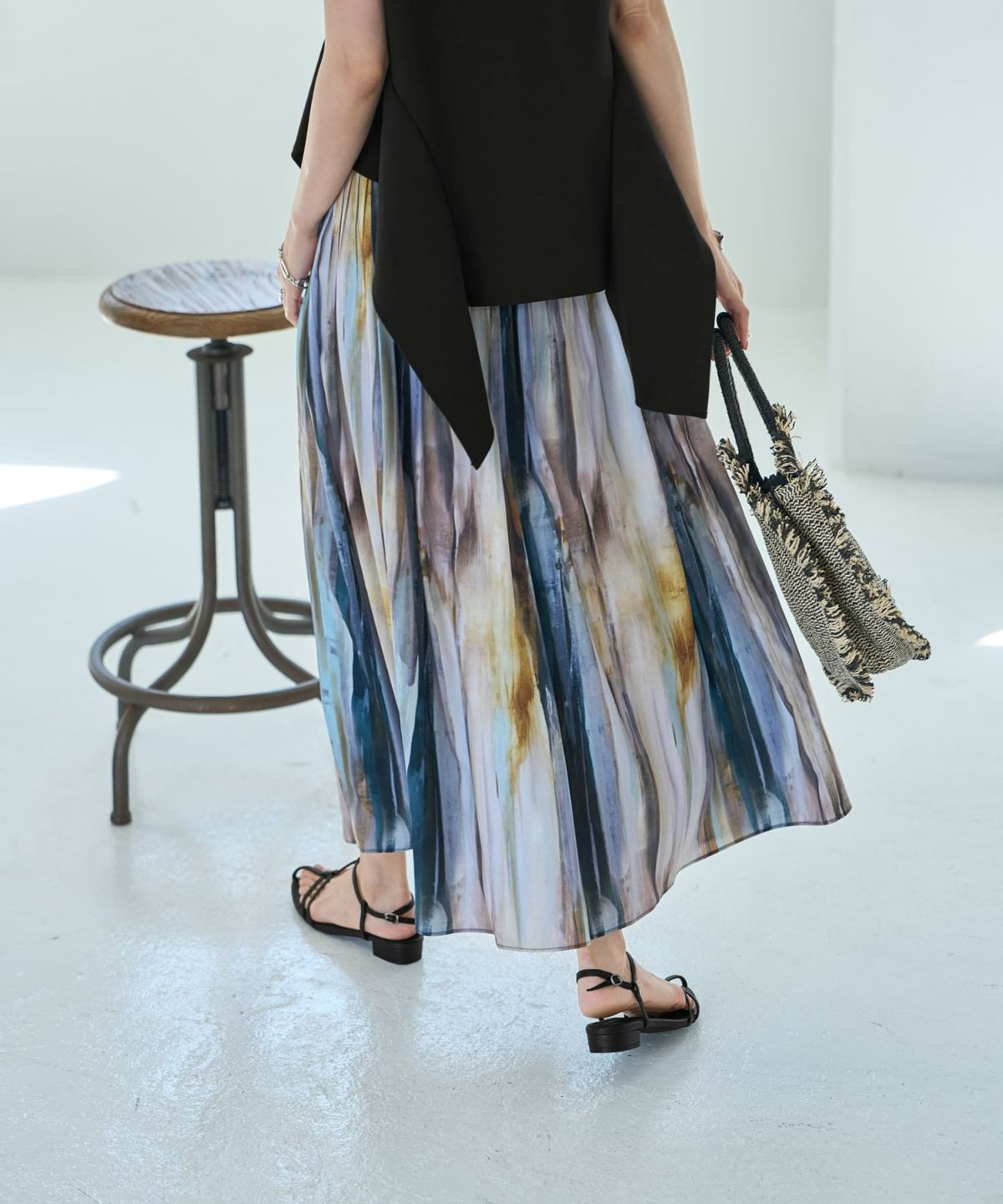 着用イメージ 166cm ブルーミックス