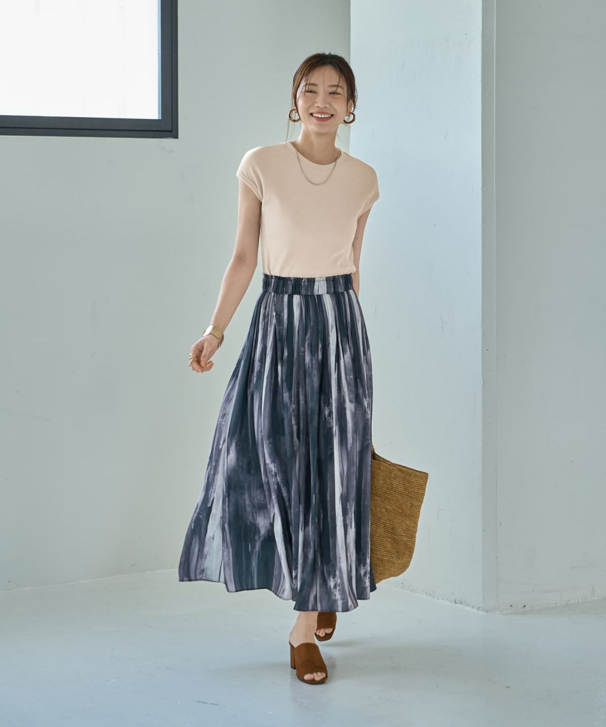 着用イメージ 166cm ブラックミックス