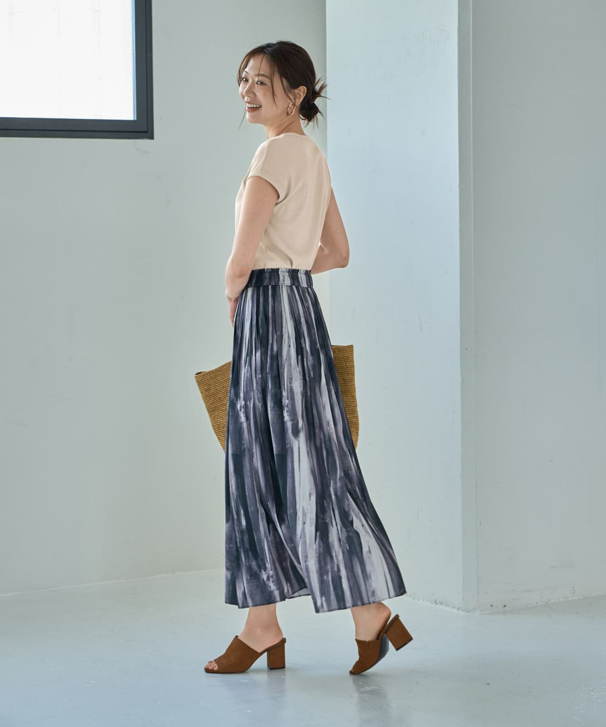 着用イメージ 166cm ブラックミックス