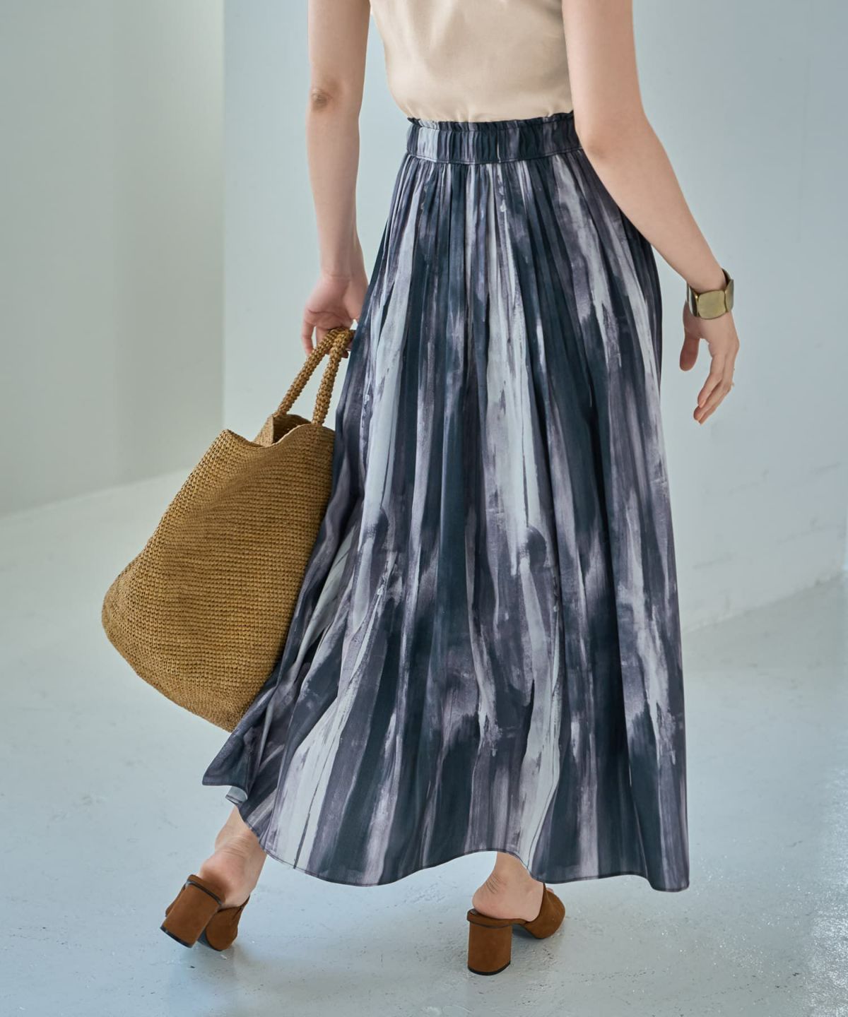 着用イメージ 166cm ブラックミックス