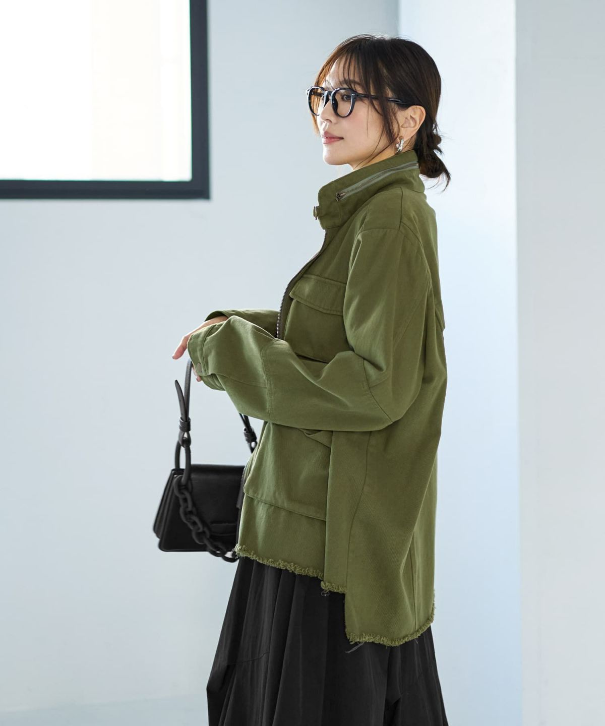 着用イメージ 166㎝　マッチャ