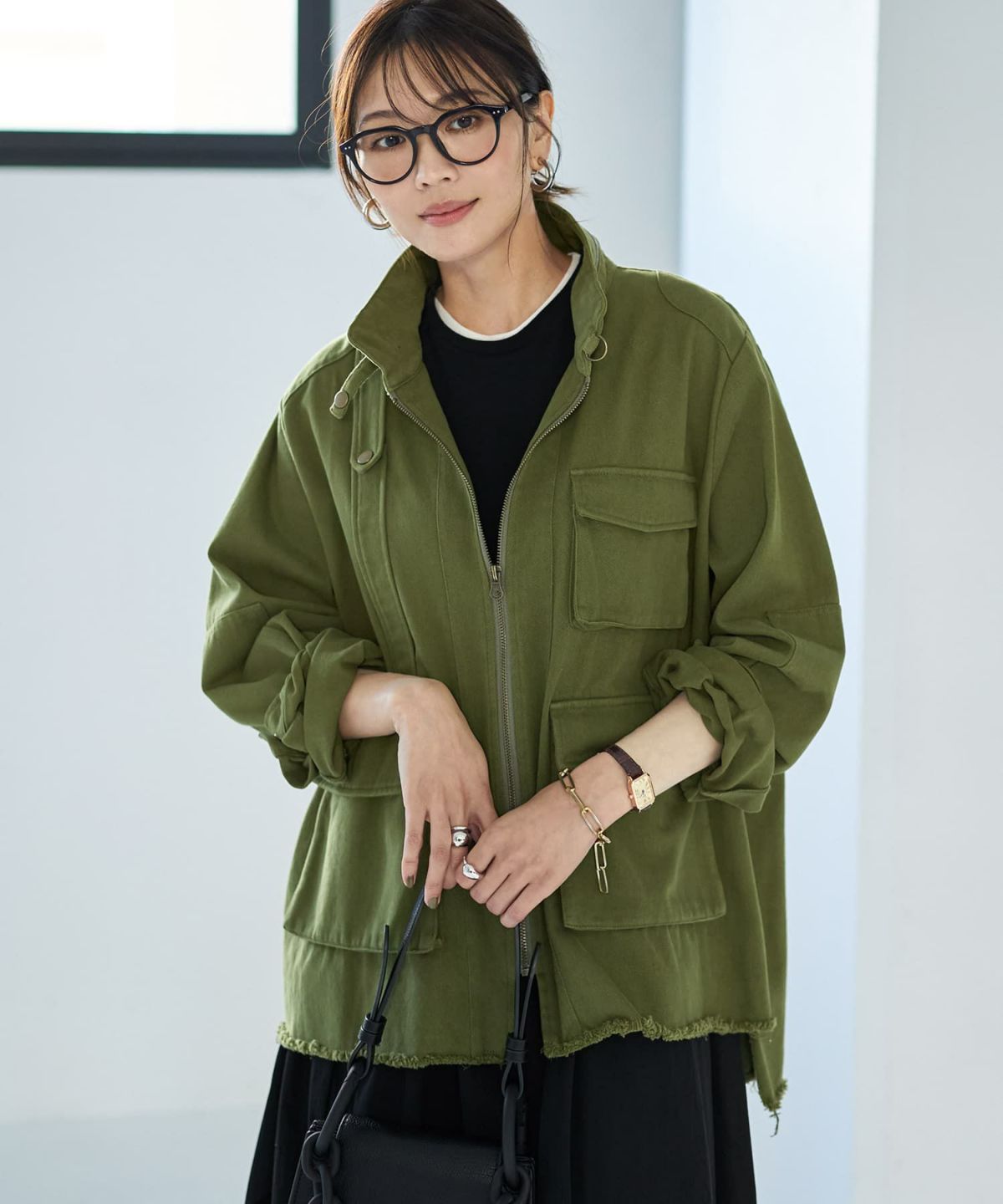 着用イメージ 166㎝　マッチャ